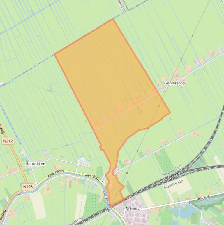 Kaart van postcodegebied 3481LT.