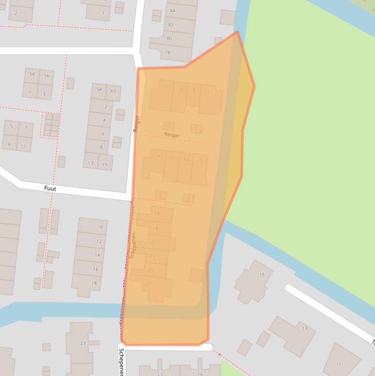 Kaart van postcodegebied 3481TP.