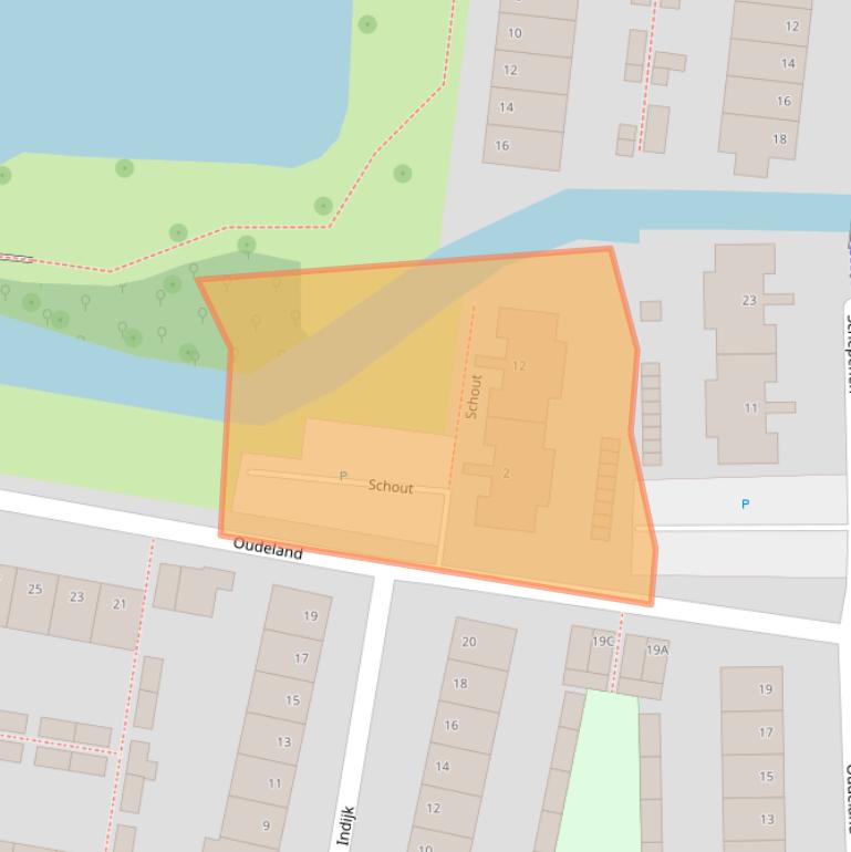 Kaart van postcodegebied 3481TV.