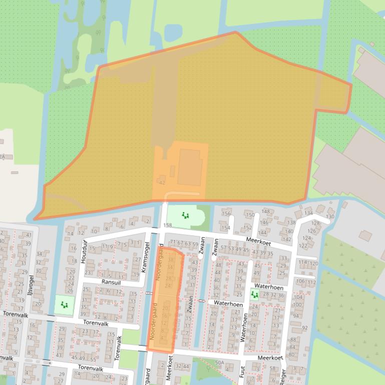 Kaart van postcodegebied 3481TZ.