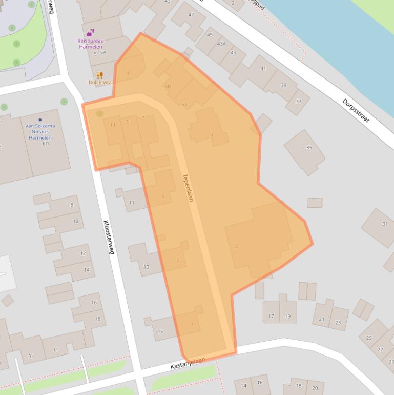 Kaart van postcodegebied 3481XA.