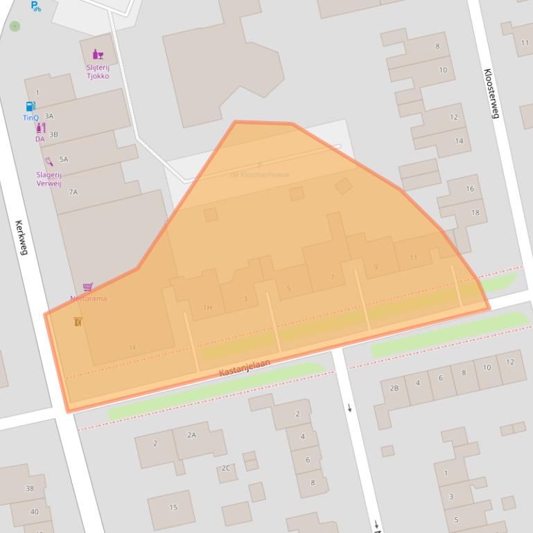 Kaart van postcodegebied 3481XD.