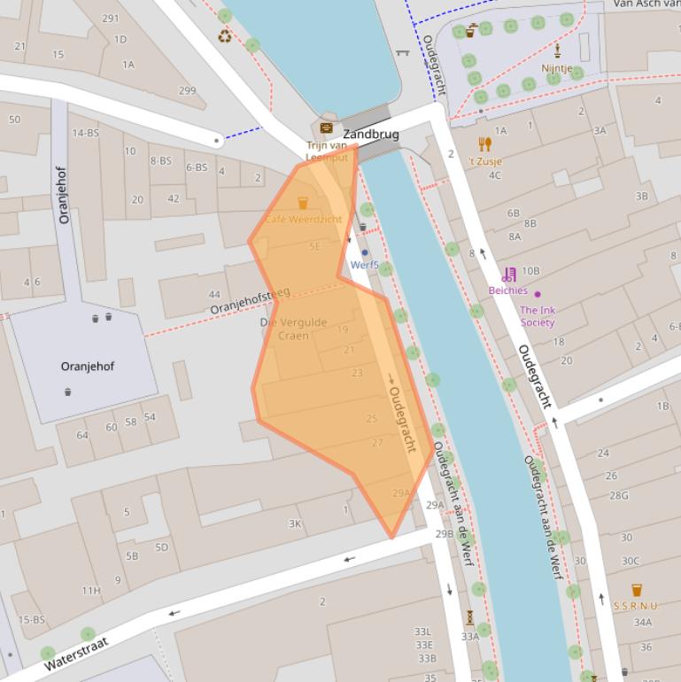 Kaart van postcodegebied 3511AB.