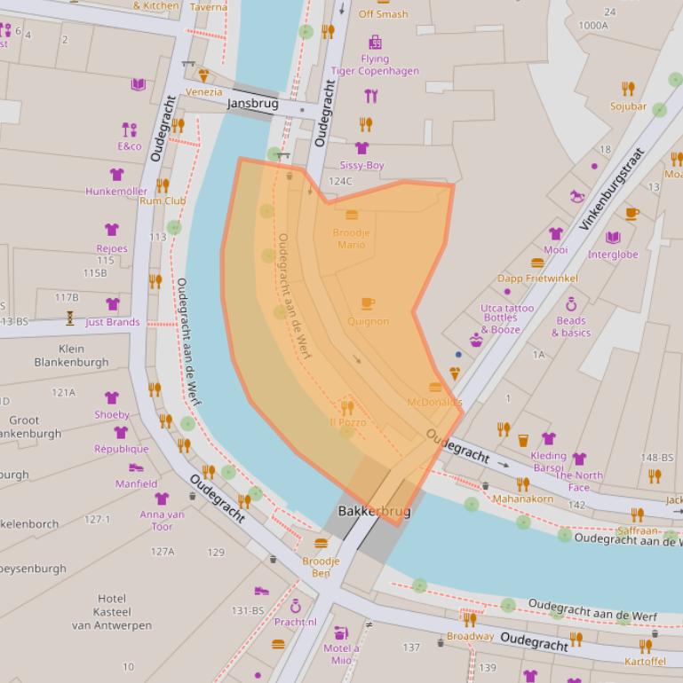Kaart van postcodegebied 3511AX.