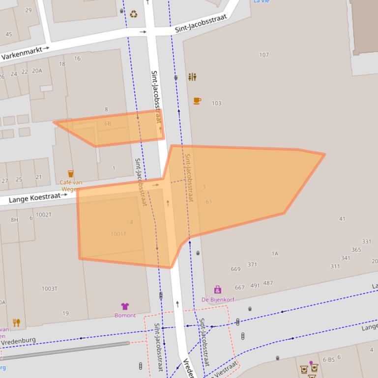 Kaart van postcodegebied 3511BR.