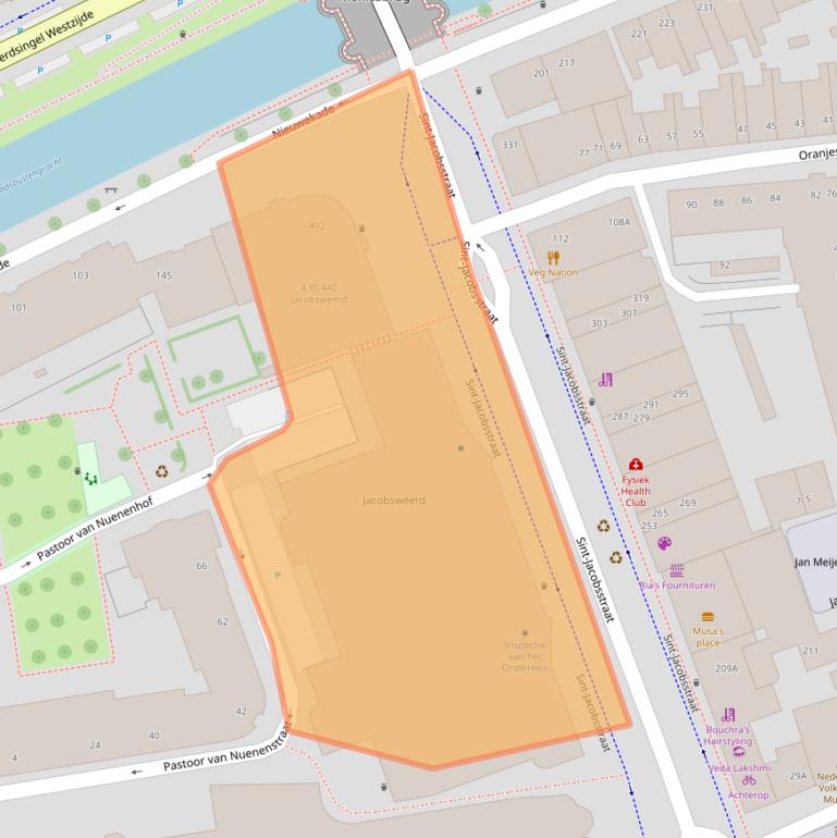 Kaart van postcodegebied 3511BT.