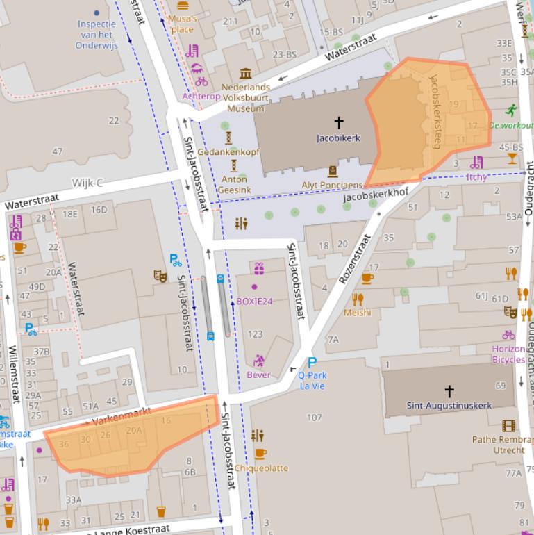 Kaart van postcodegebied 3511BZ.