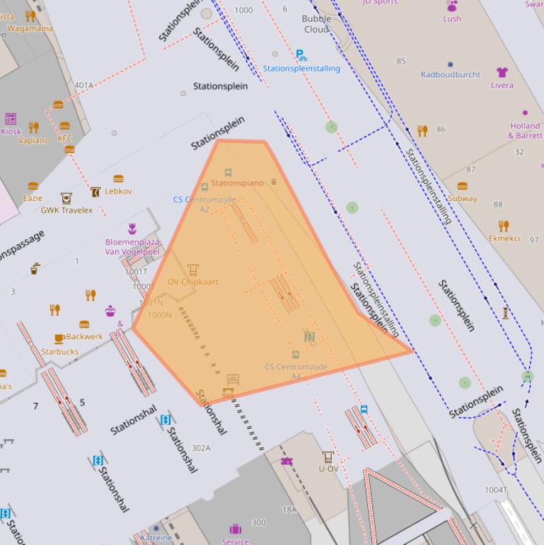 Kaart van postcodegebied 3511CA.
