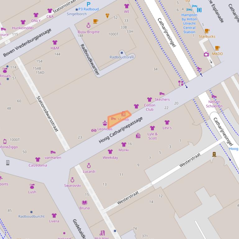 Kaart van postcodegebied 3511CC.