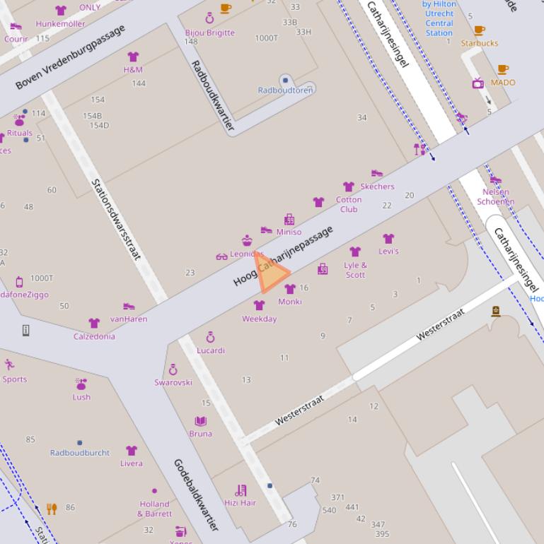 Kaart van postcodegebied 3511CD.