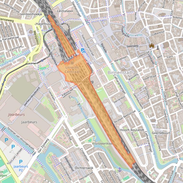 Kaart van postcodegebied 3511CE.