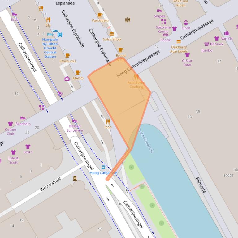 Kaart van postcodegebied 3511CP.