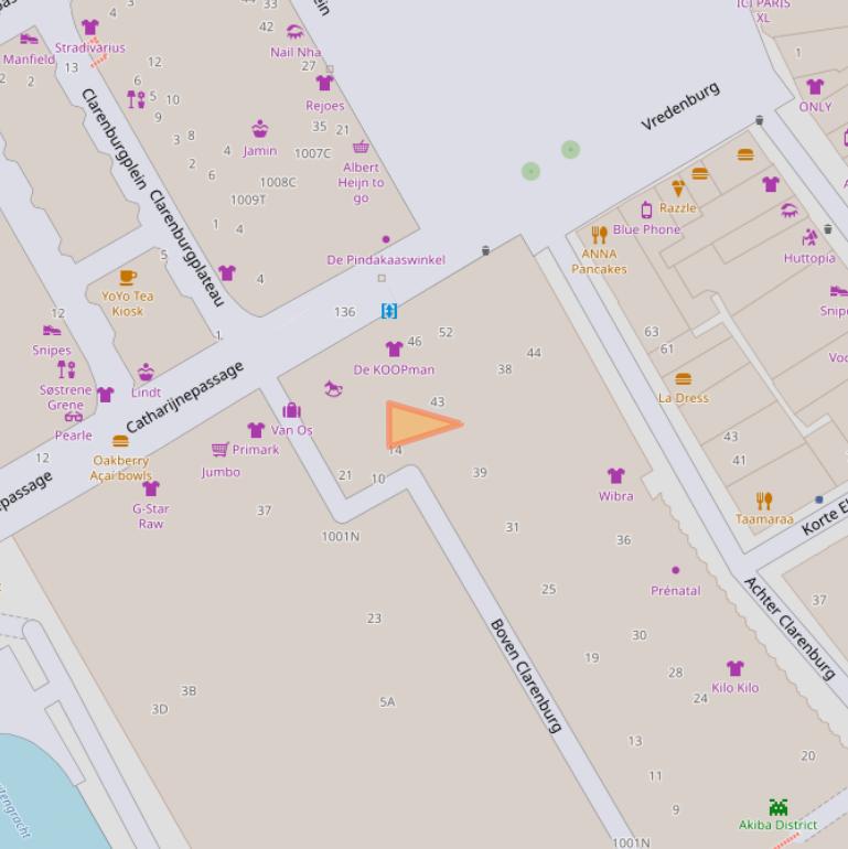 Kaart van postcodegebied 3511CS.