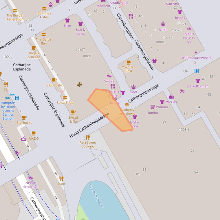 Kaart van postcodegebied 3511CZ.