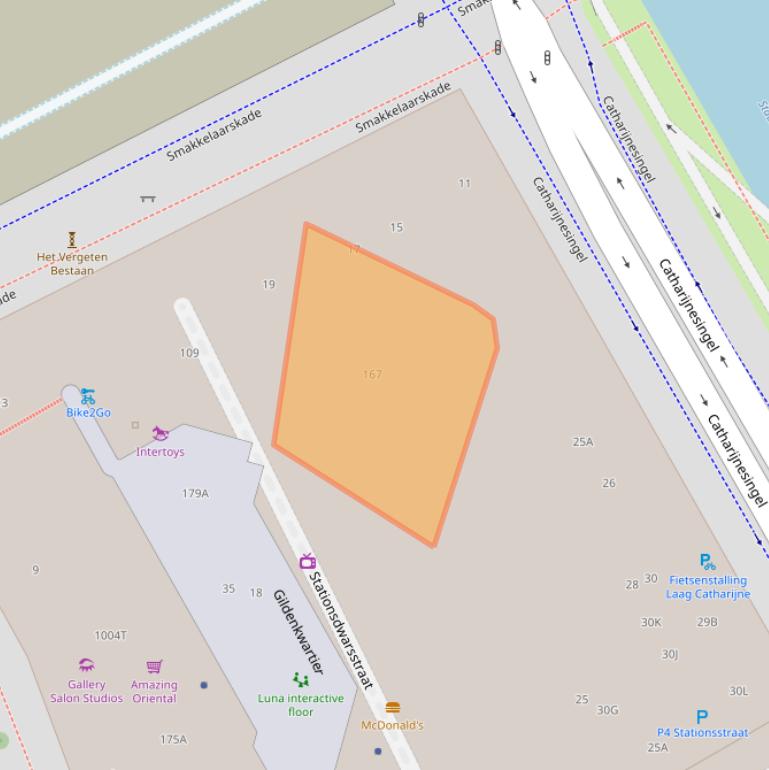 Kaart van postcodegebied 3511DE.