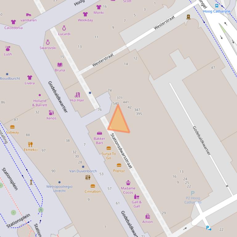 Kaart van postcodegebied 3511DP.