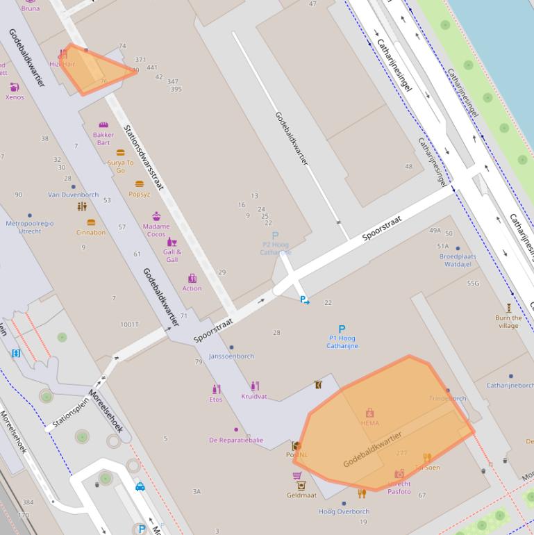 Kaart van postcodegebied 3511DR.