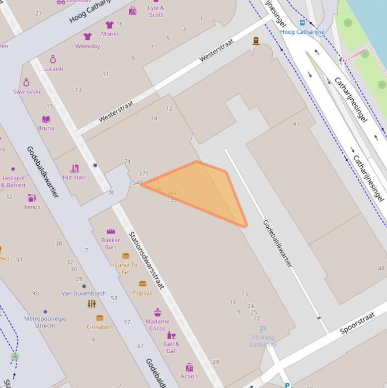 Kaart van postcodegebied 3511DT.