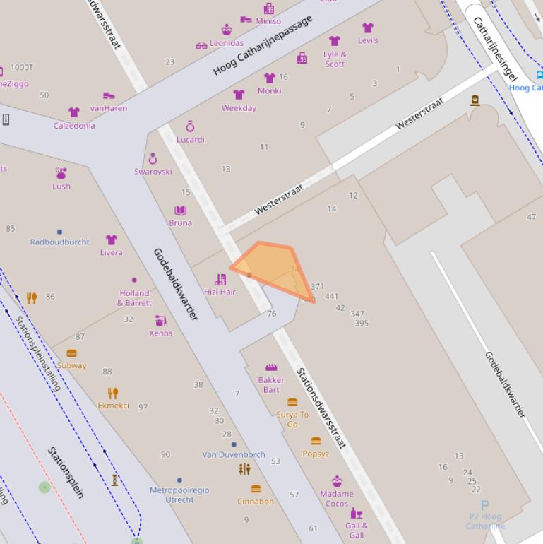 Kaart van postcodegebied 3511DW.