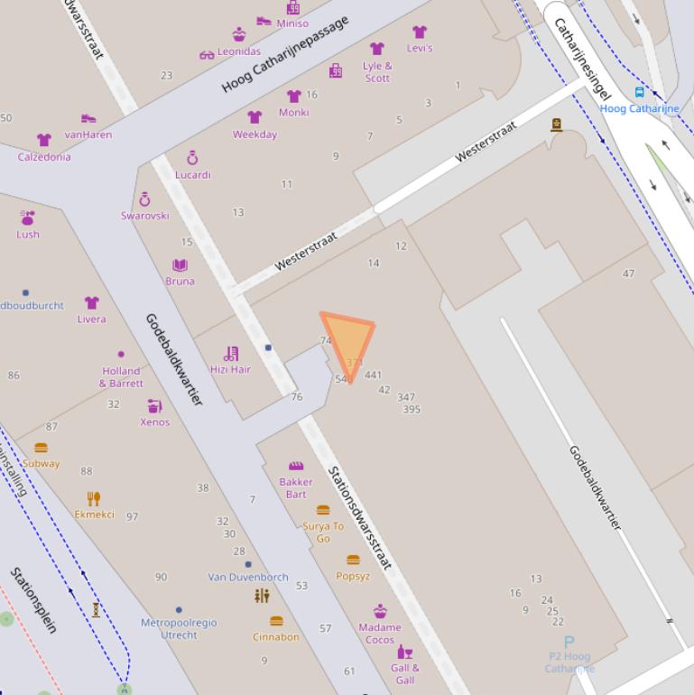 Kaart van postcodegebied 3511DX.