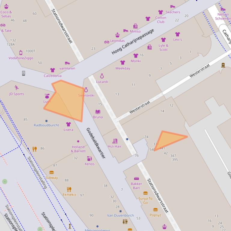 Kaart van postcodegebied 3511DZ.