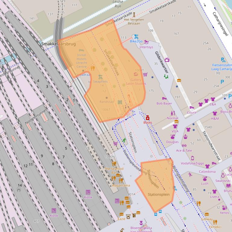 Kaart van postcodegebied 3511EC.