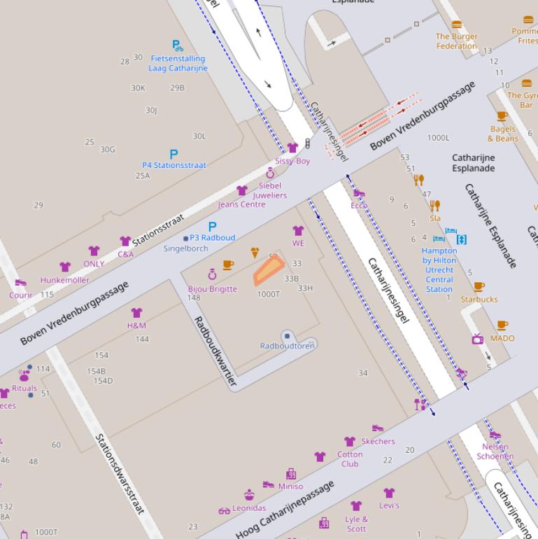 Kaart van postcodegebied 3511EH.