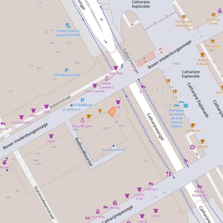 Kaart van postcodegebied 3511EJ.