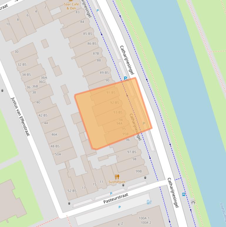 Kaart van postcodegebied 3511GS.