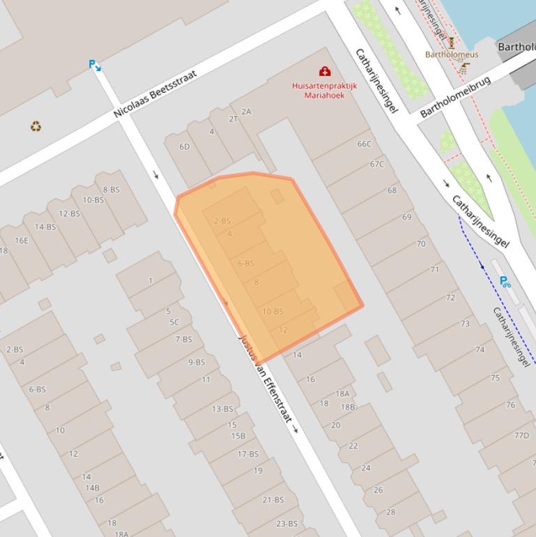 Kaart van postcodegebied 3511HK.