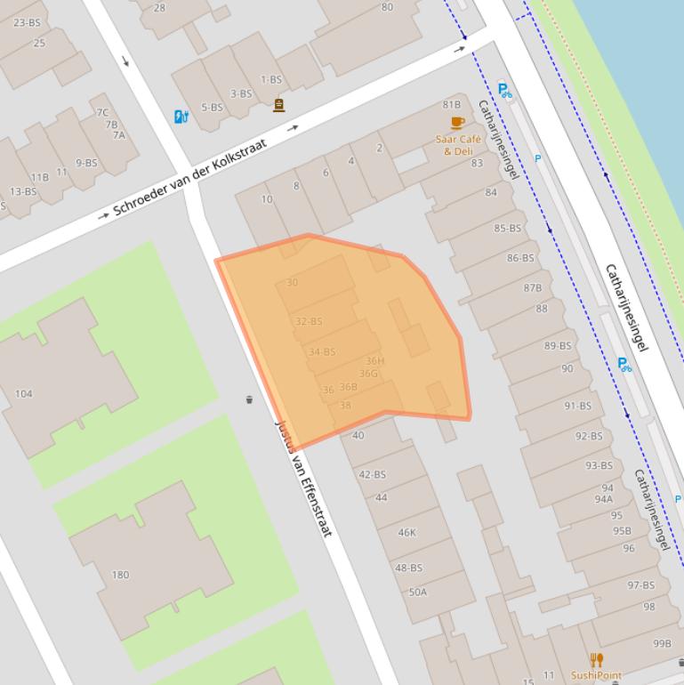 Kaart van postcodegebied 3511HM.