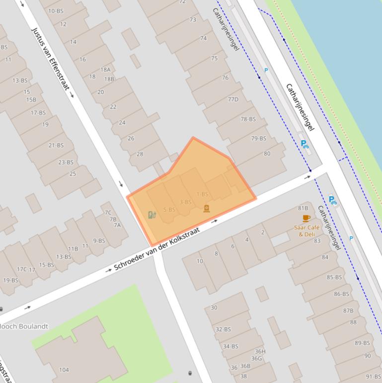 Kaart van postcodegebied 3511HP.