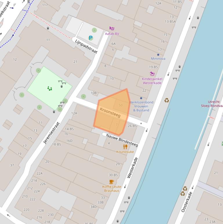 Kaart van postcodegebied 3511HZ.