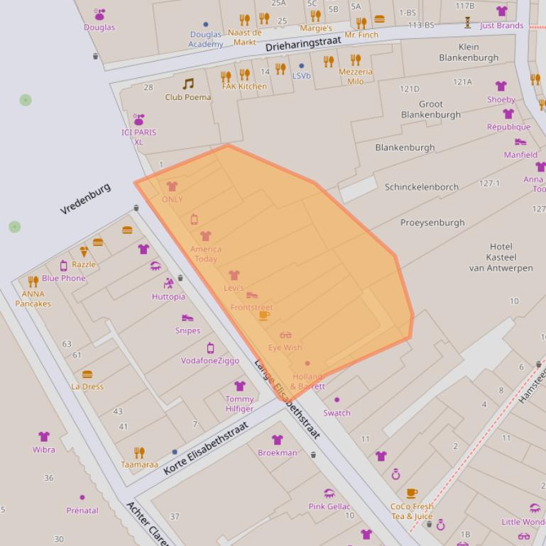 Kaart van postcodegebied 3511JB.
