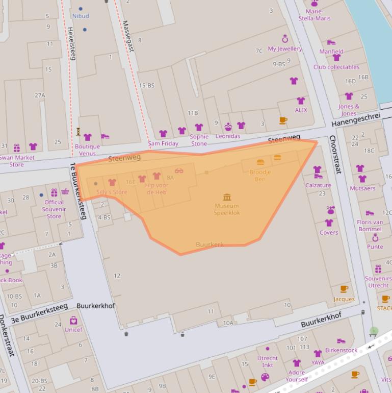 Kaart van postcodegebied 3511JP.