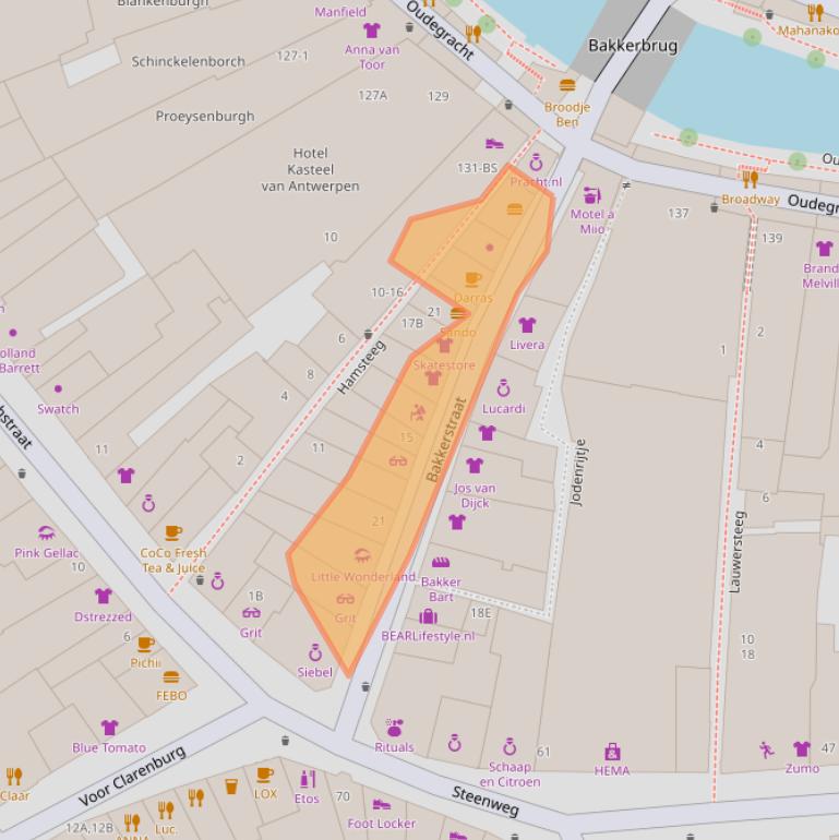 Kaart van postcodegebied 3511JV.