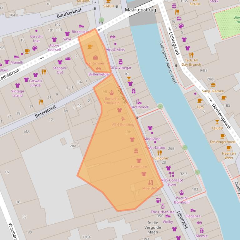 Kaart van postcodegebied 3511KE.