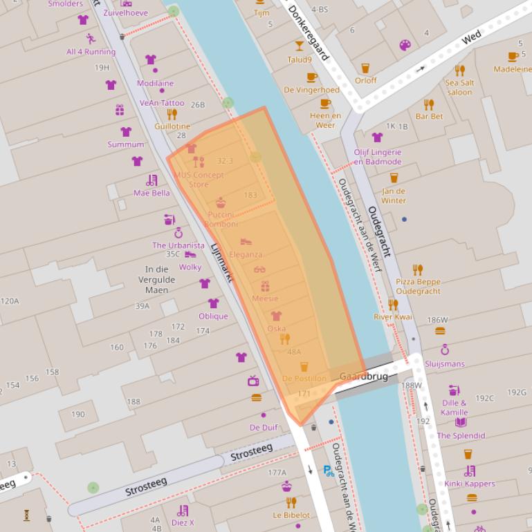Kaart van postcodegebied 3511KJ.
