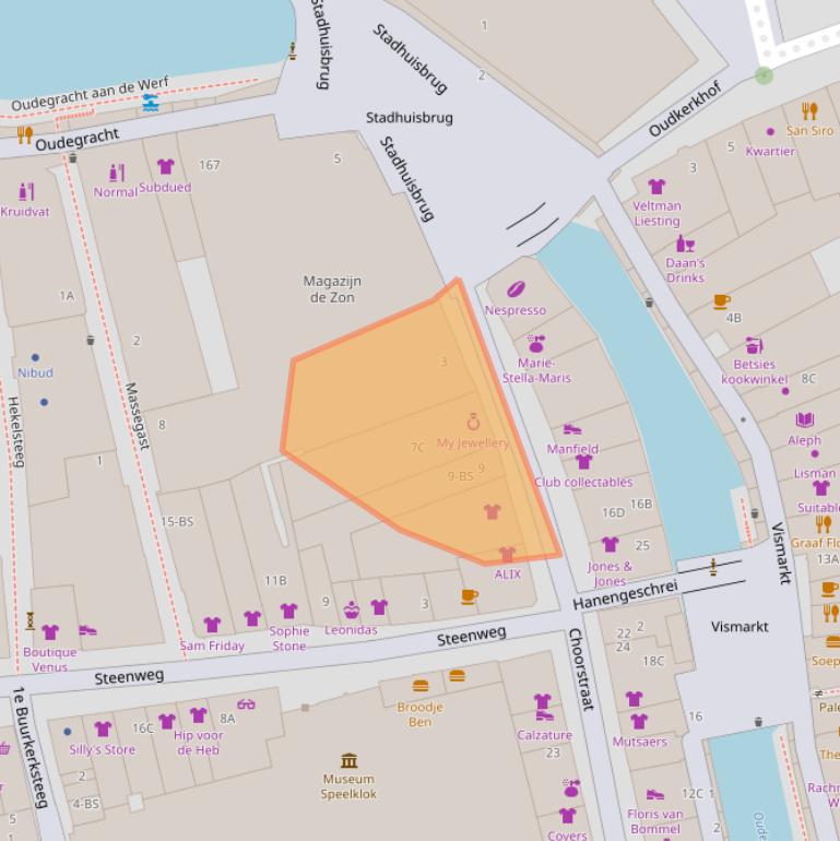 Kaart van postcodegebied 3511KK.