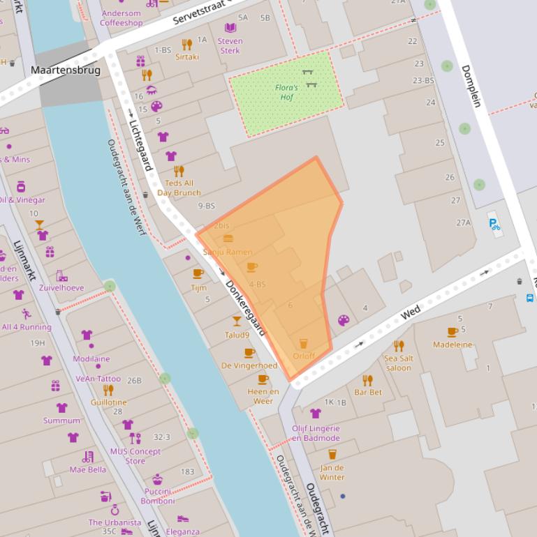 Kaart van postcodegebied 3511KW.