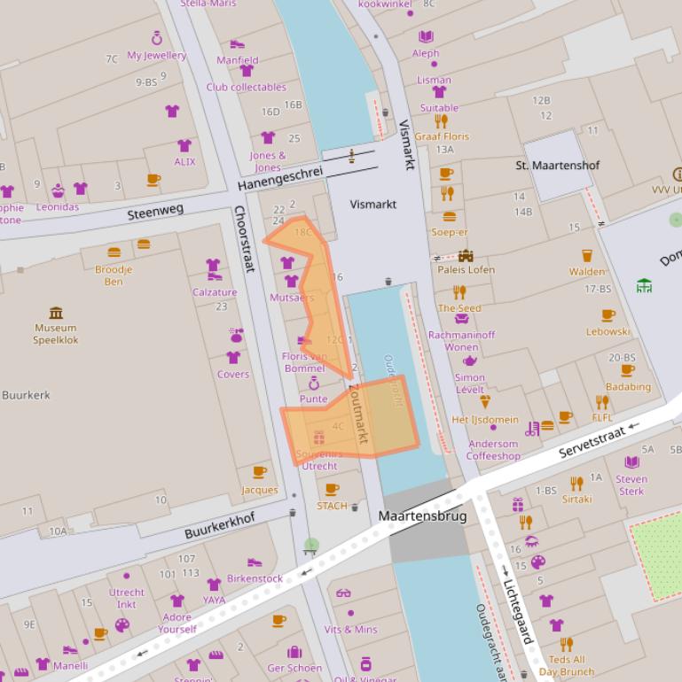 Kaart van postcodegebied 3511KX.