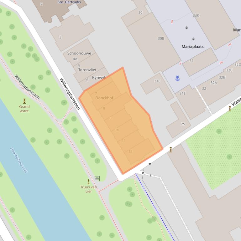 Kaart van postcodegebied 3511LB.