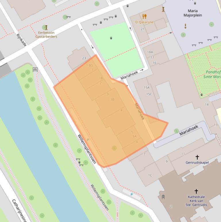 Kaart van postcodegebied 3511LD.