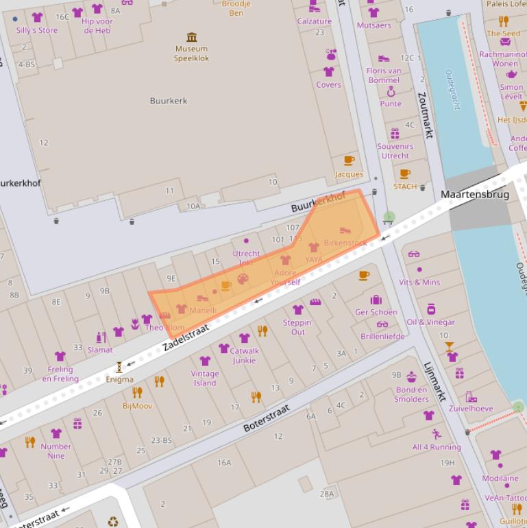 Kaart van postcodegebied 3511LR.