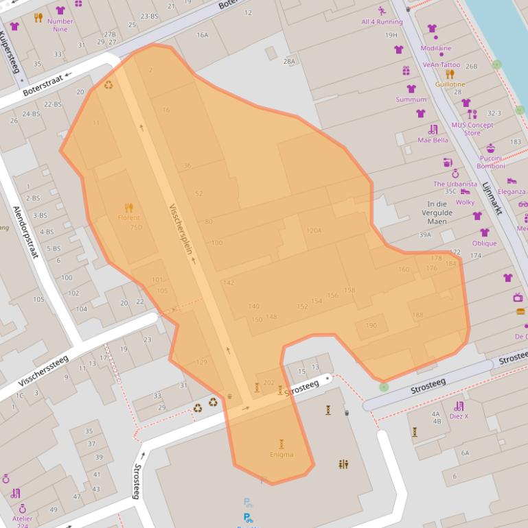 Kaart van postcodegebied 3511LX.