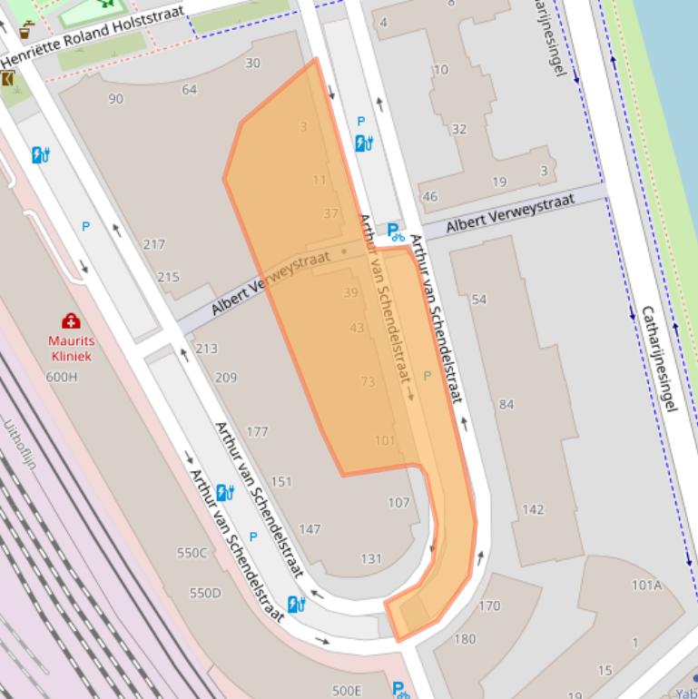 Kaart van postcodegebied 3511MA.