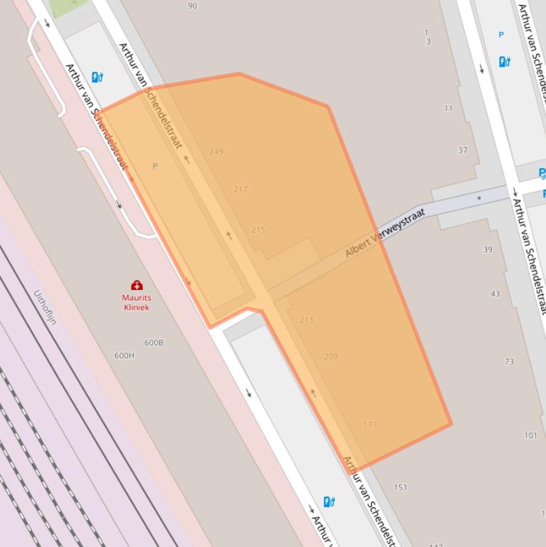 Kaart van postcodegebied 3511MC.