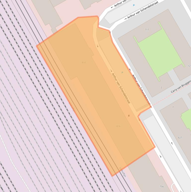 Kaart van postcodegebied 3511ML.