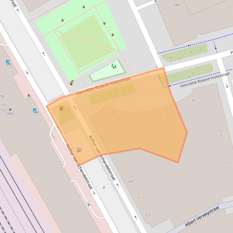 Kaart van postcodegebied 3511MN.