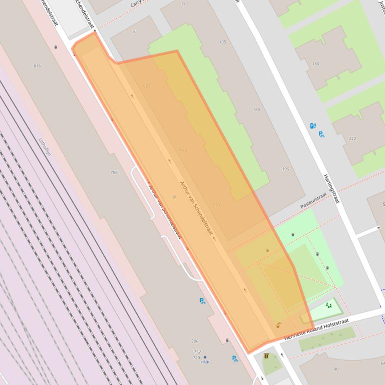Kaart van postcodegebied 3511MP.